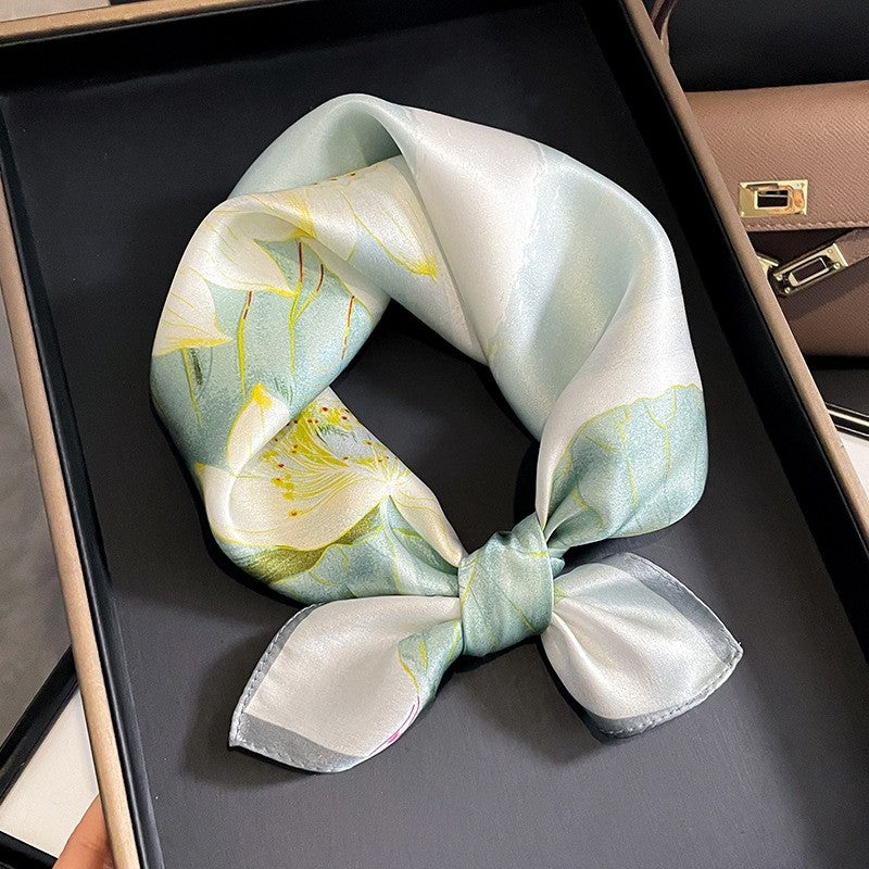 Malaysian Print Square Silk Scarf