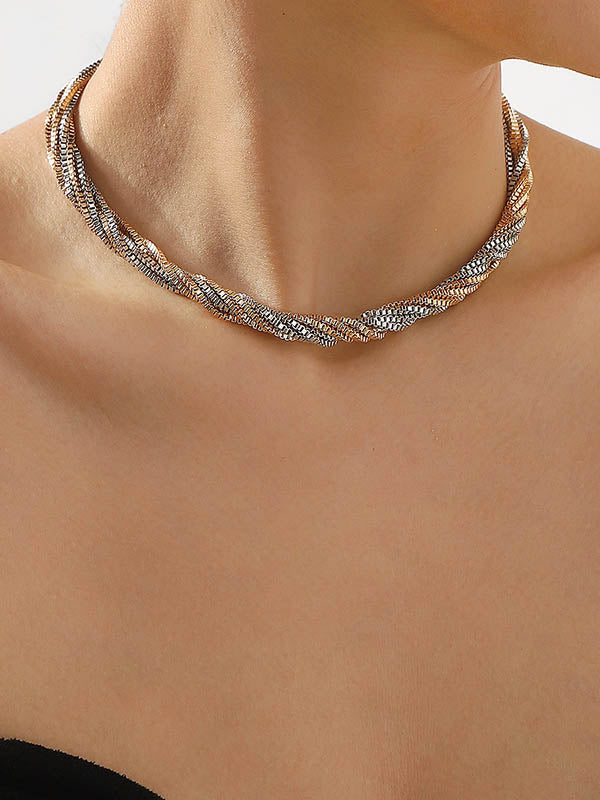 Chains Geometric Layered Necklaces Accessories