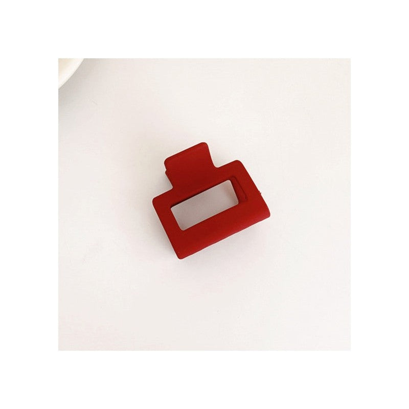 Frosted Solid Color Square Claw Clip