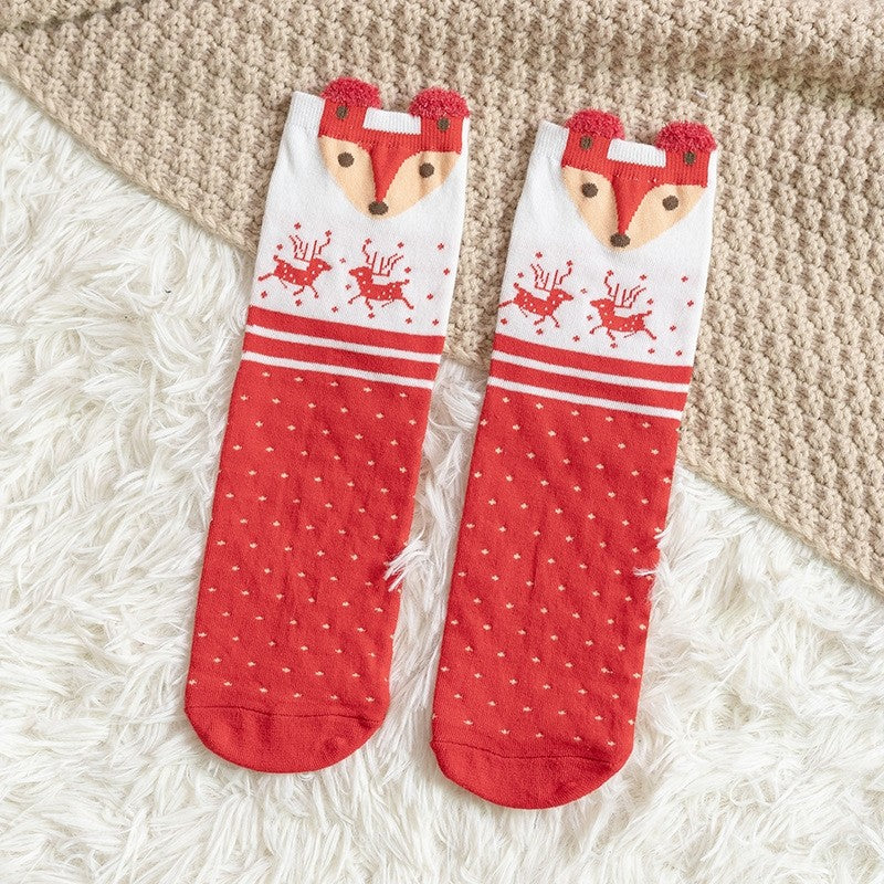Christmas Cartoon Animal Women's Socks