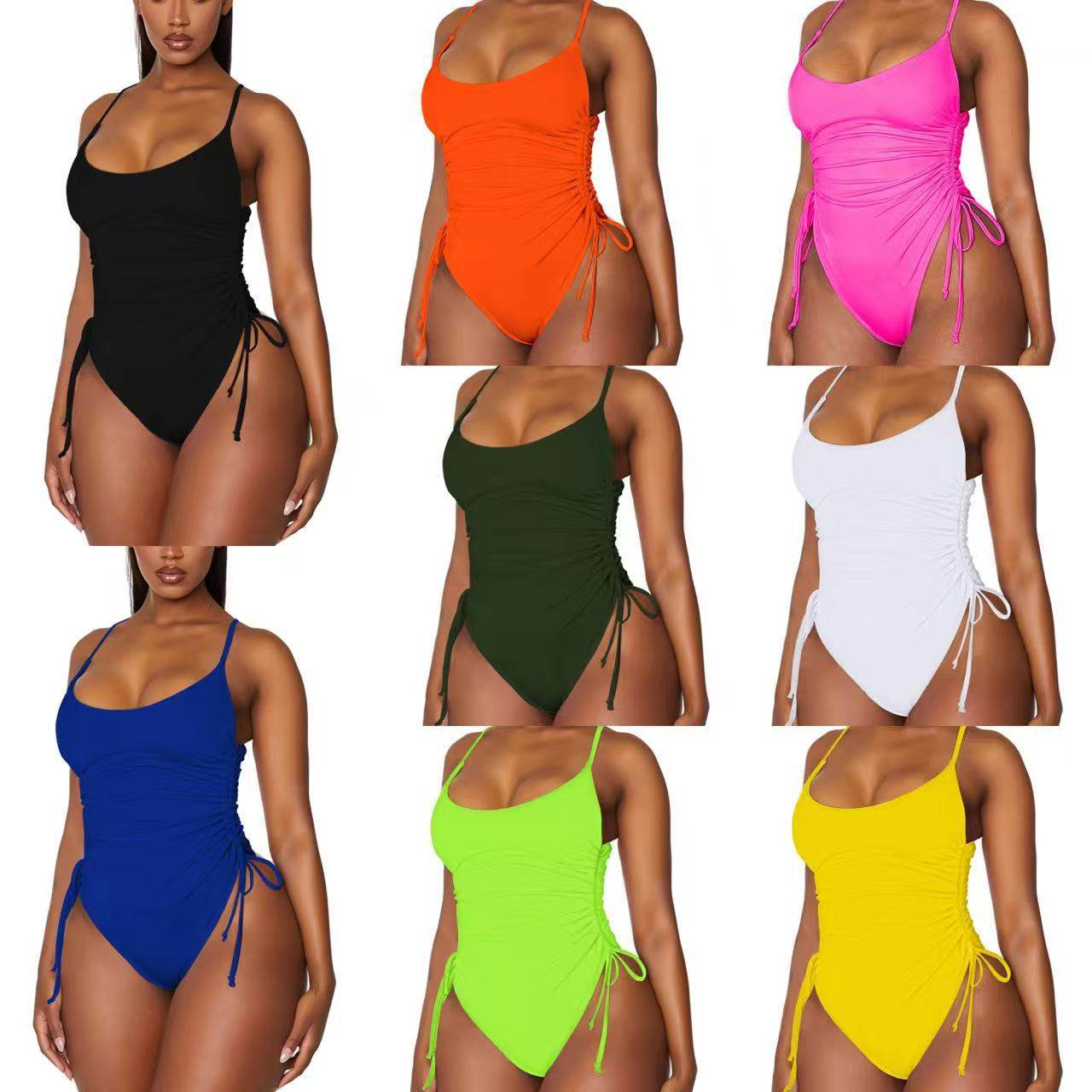 New Women's Leopard Print Ruffle One-Piece Swimsuit