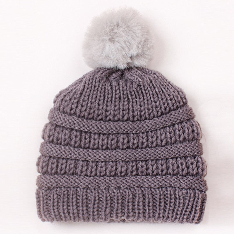 Baby's Pom Pom Knitted Hat