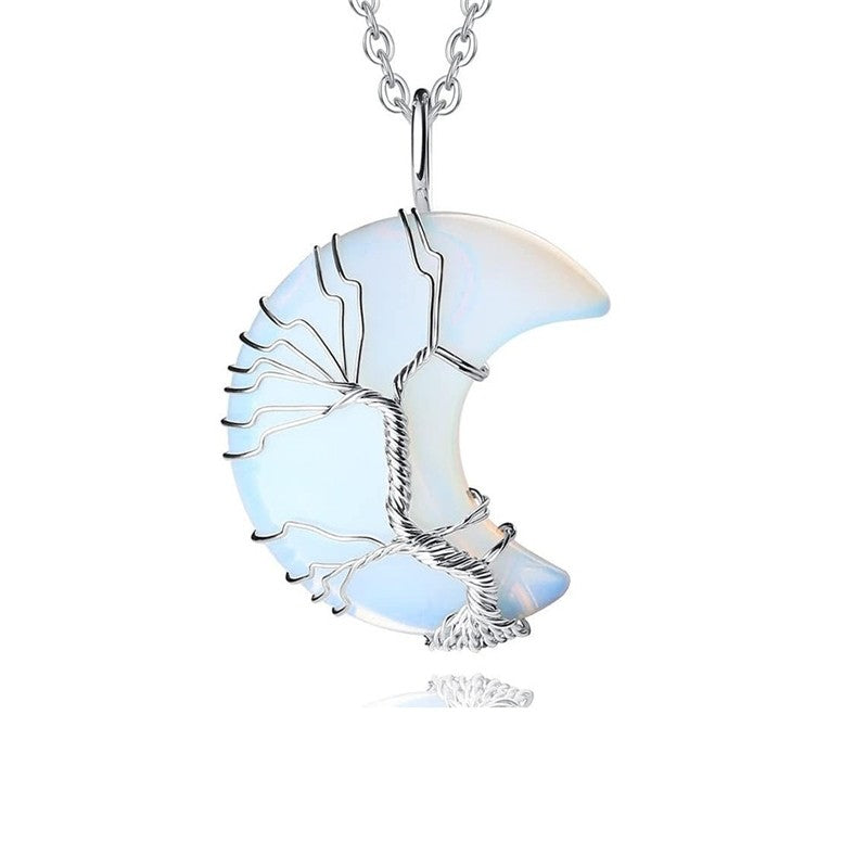 Moon Wire Wrap Pendant