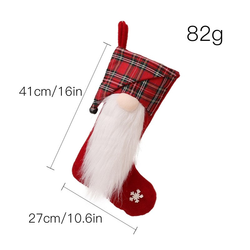 Long Beard Faceless Doll Christmas Decoration Sock