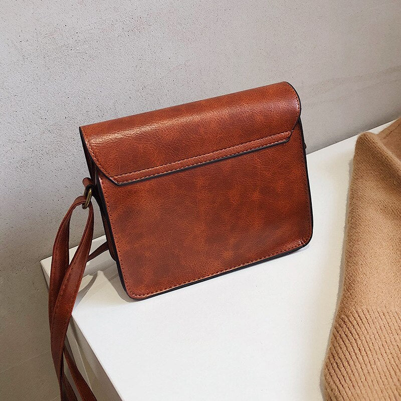 Vintage Women Flap Fashion Casual Leather Shoulder Bags Lady Crossbody Messenger Bag