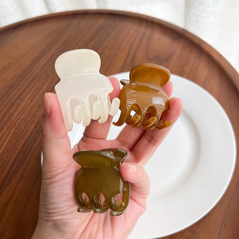 Solid Color Small Hair Claw Clip