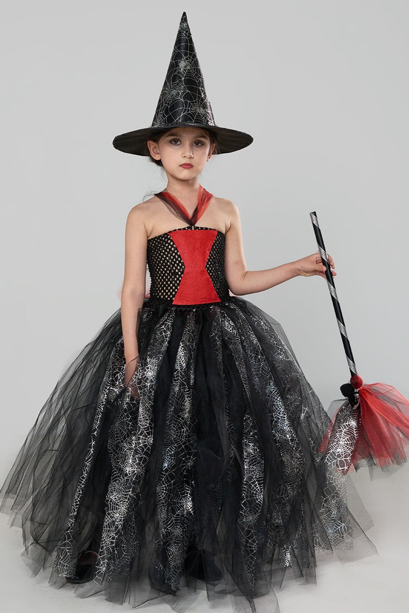 Spider Witch Tutu Kid Halloween Costume