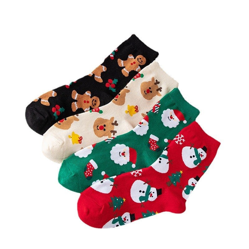 Christmas Lovely Cartoon Mid Calf Socks
