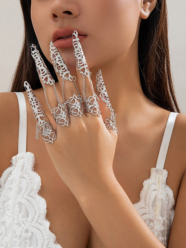 Chains Geometric Hollow Nail Protectors