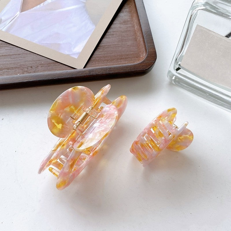 Hollowed Out Oval Hair Claw Clip