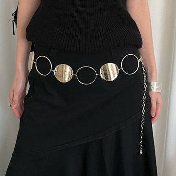 Fashion Metal Ring Chain Waist Belt