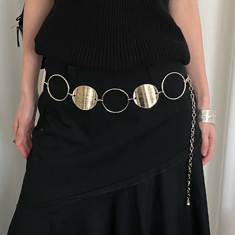 Fashion Metal Ring Chain Waist Belt