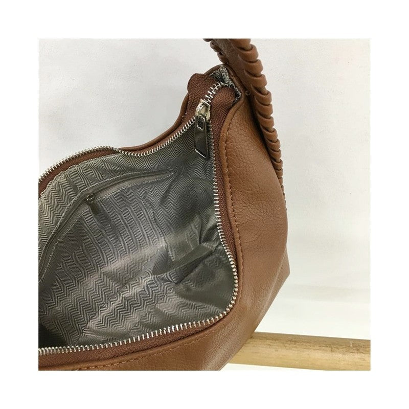 Litchi Pattern Shoulder Handbag