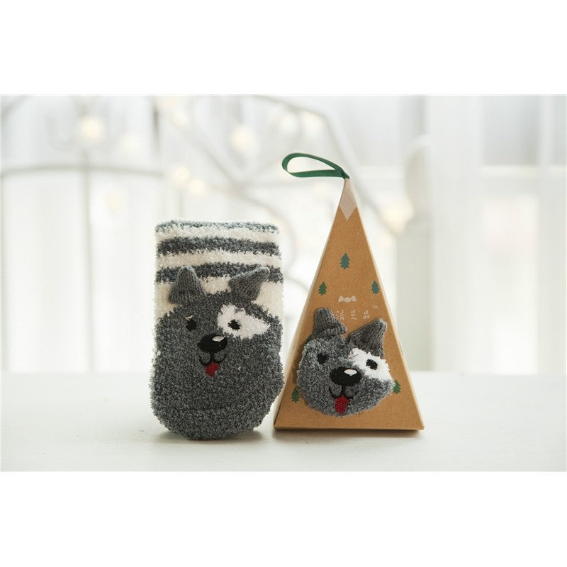 The Civet Cat Fox Panda Sheep Dog Striped Socks Mid-Calf Socks