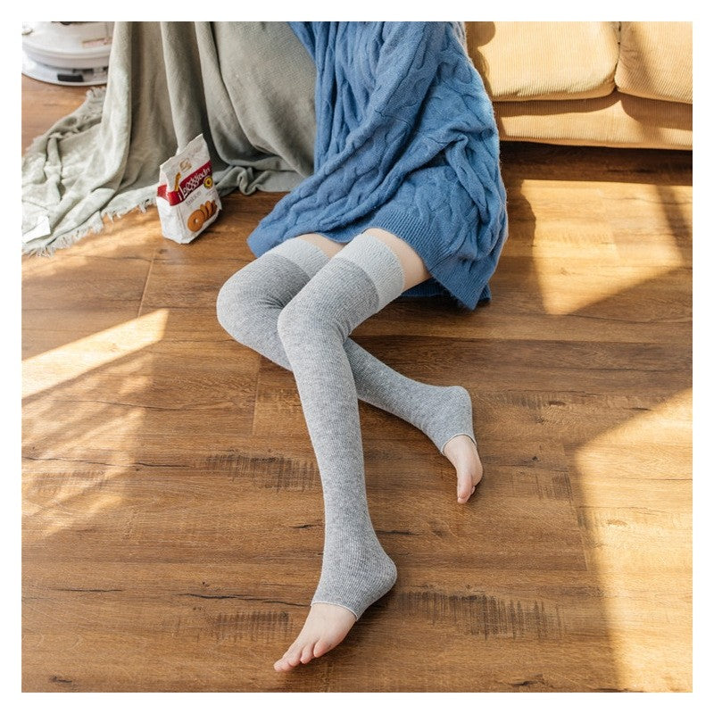 Feather Yarn Spliced Knee Length Sock Cover