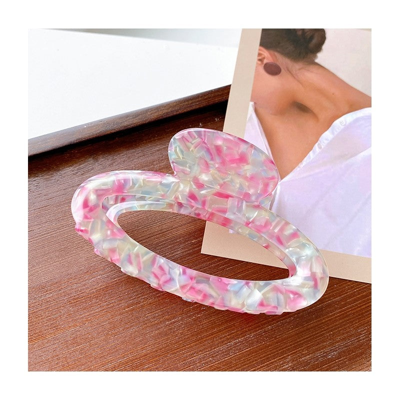 Hollowed Out Oval Hair Claw Clip