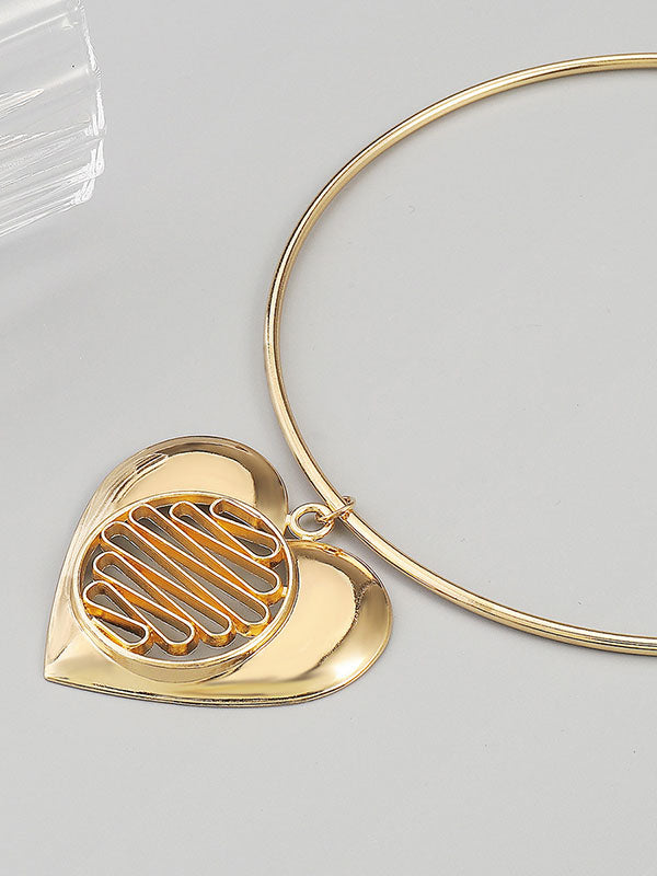 Heart Shape Hollow Necklaces Accessories