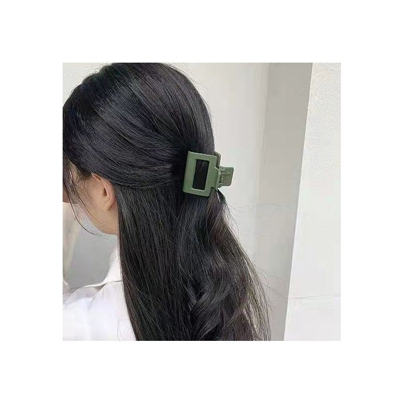 Frosted Solid Color Square Claw Clip