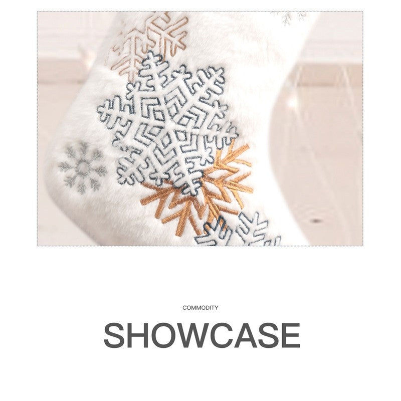 Snowflake Forest Sock Gift Bag Christmas Decoration