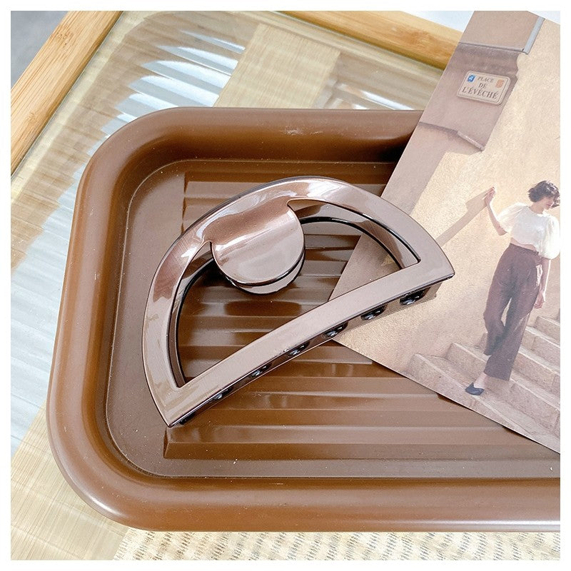 Vintage Cutout Semicircle Hair Claw Clip