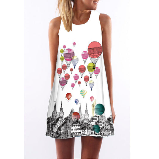 Casual Summer Balloon Designed Short Dresses