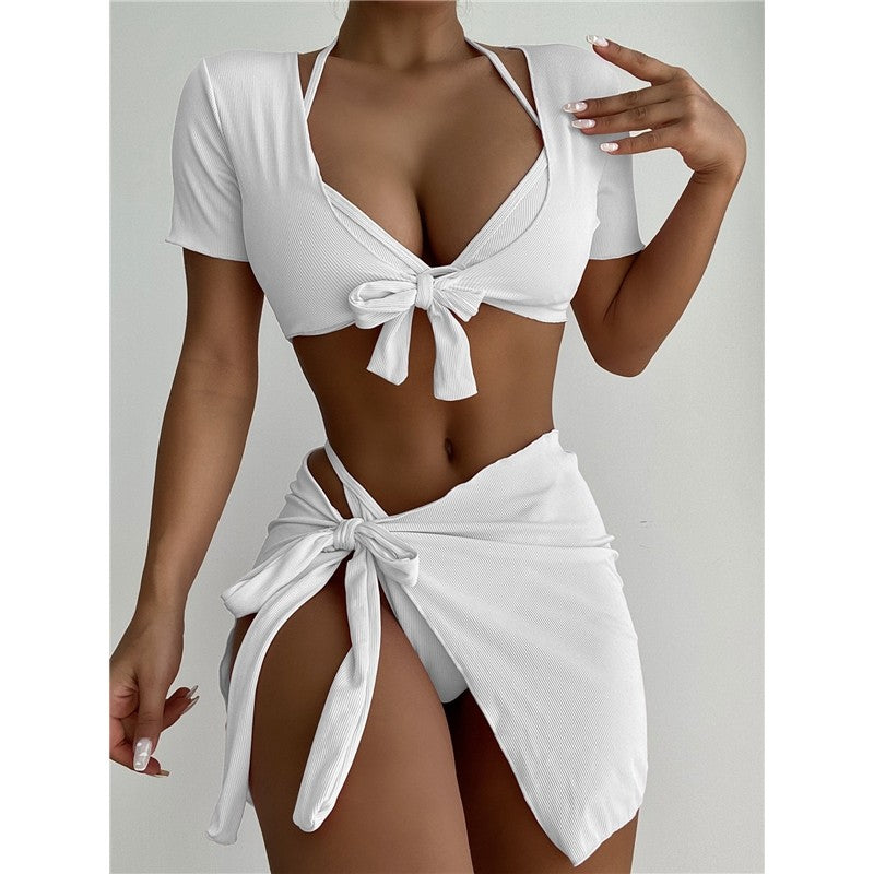 Women's Bikini Set 4-Piece Swimwear Push Up Small Chest