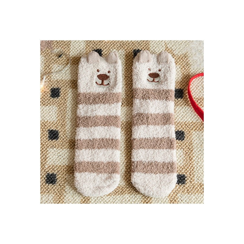 Christmas Lovely Coral Fleece Socks