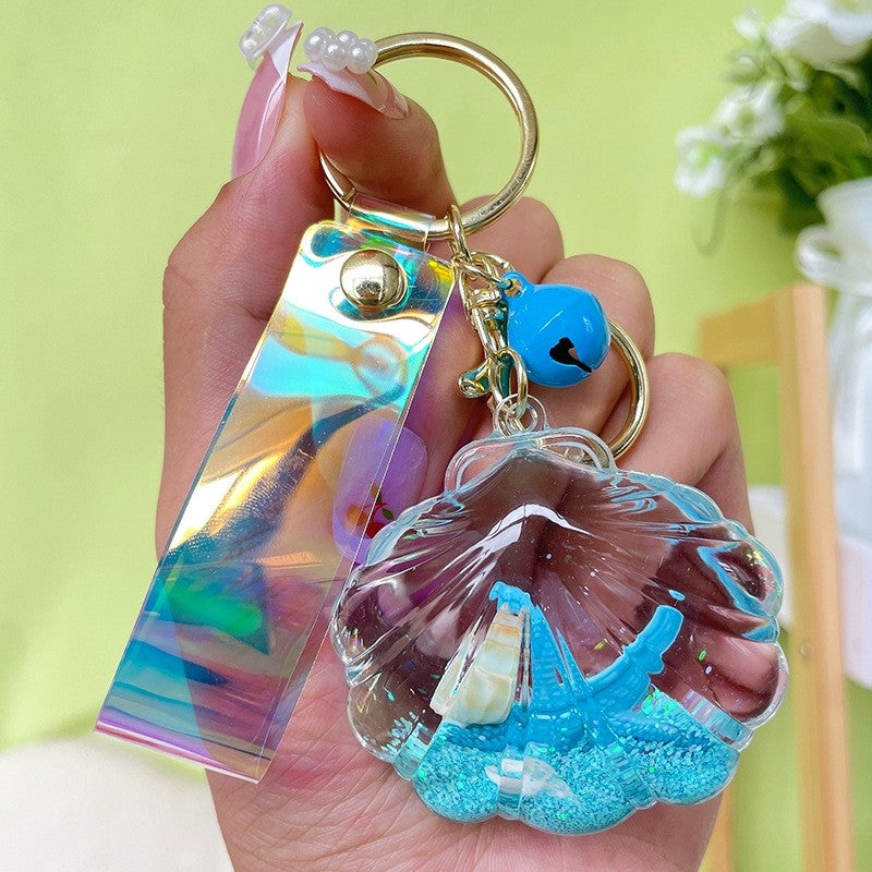 Creative Acrylic Starfish Shell Keychain Pendant