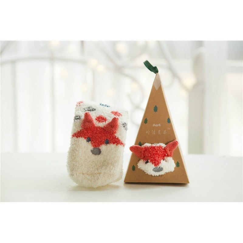 The Civet Cat Fox Panda Sheep Dog Striped Socks Mid-Calf Socks