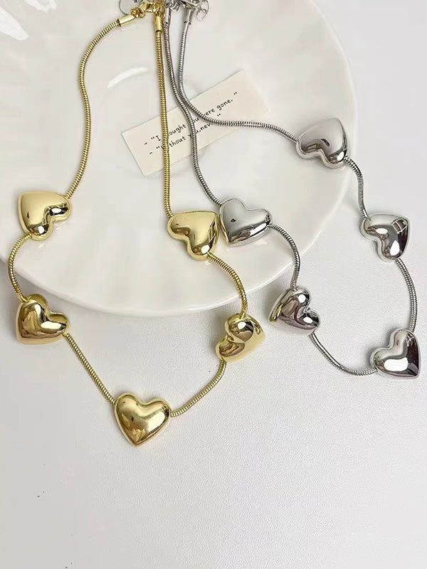 Heart Shape Snake Chain Necklaces Accessories