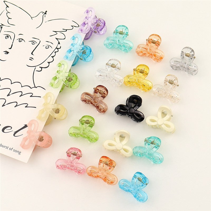 Small Transparent Colored Hair Claw Clip