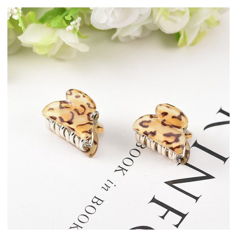 Mini Leopard Print Hair Claw Clip
