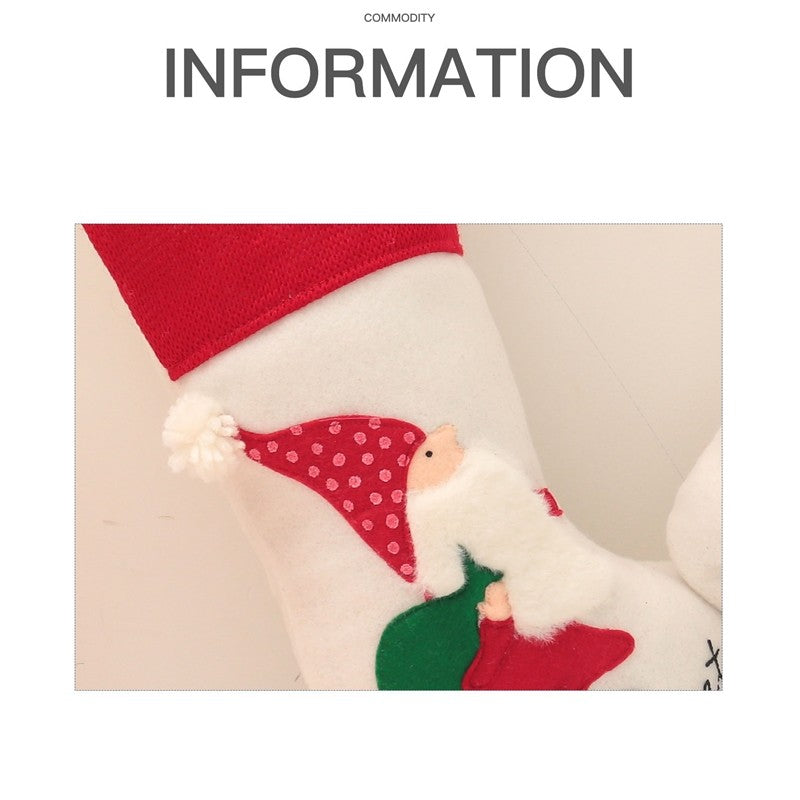 Faceless Santa Sock Gift Bag Christmas Decoration