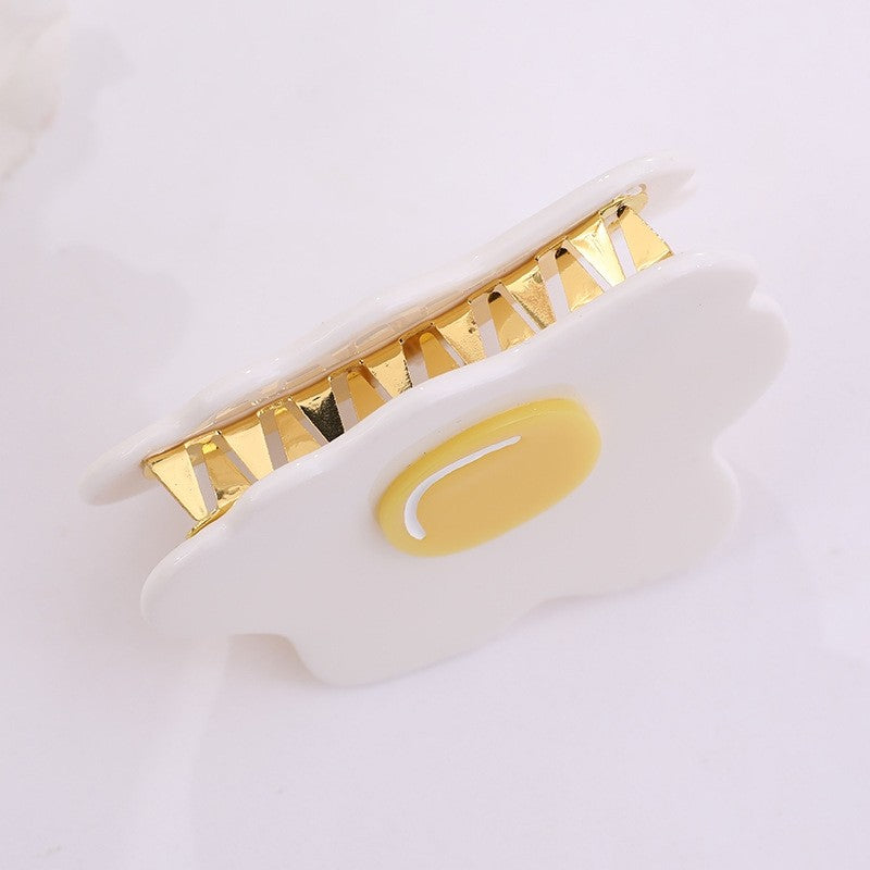 Creative Fried Egg Hair Claw Clip