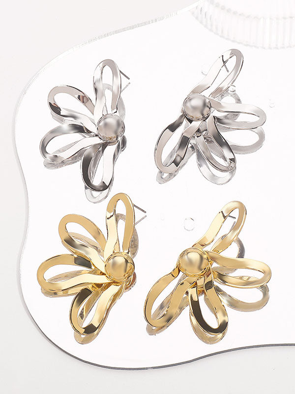 Flower Shape Drop Earrings