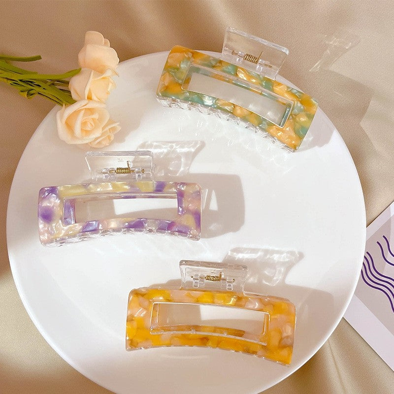 Acetate Marble Print Hair Claw Clip