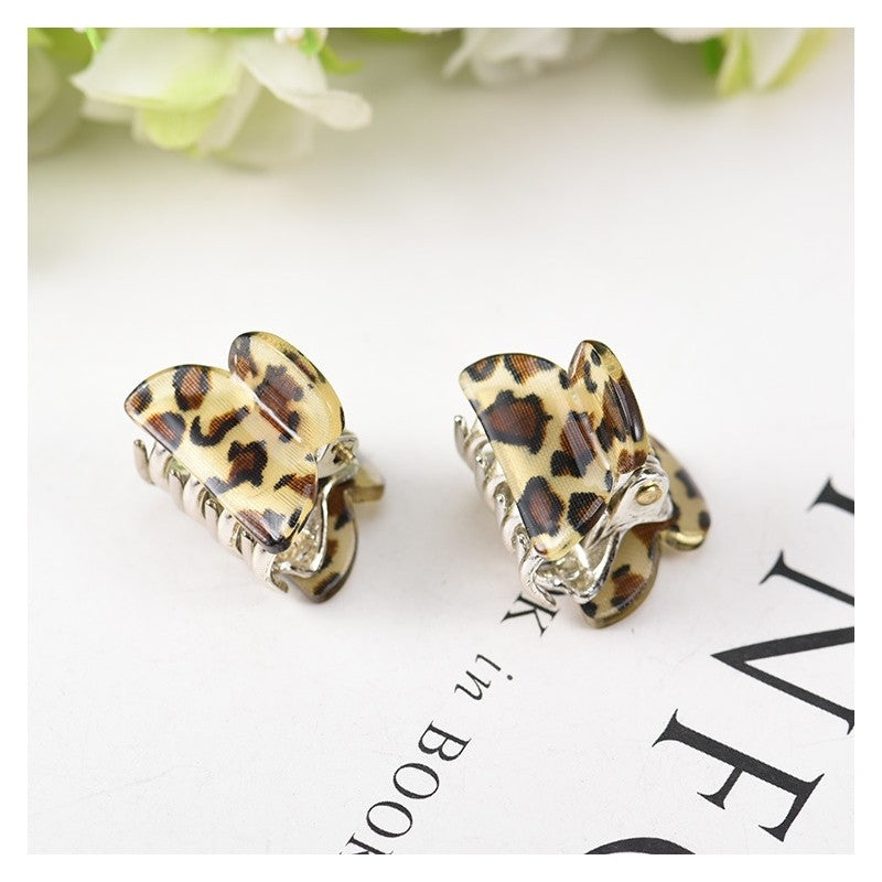 Mini Leopard Print Hair Claw Clip