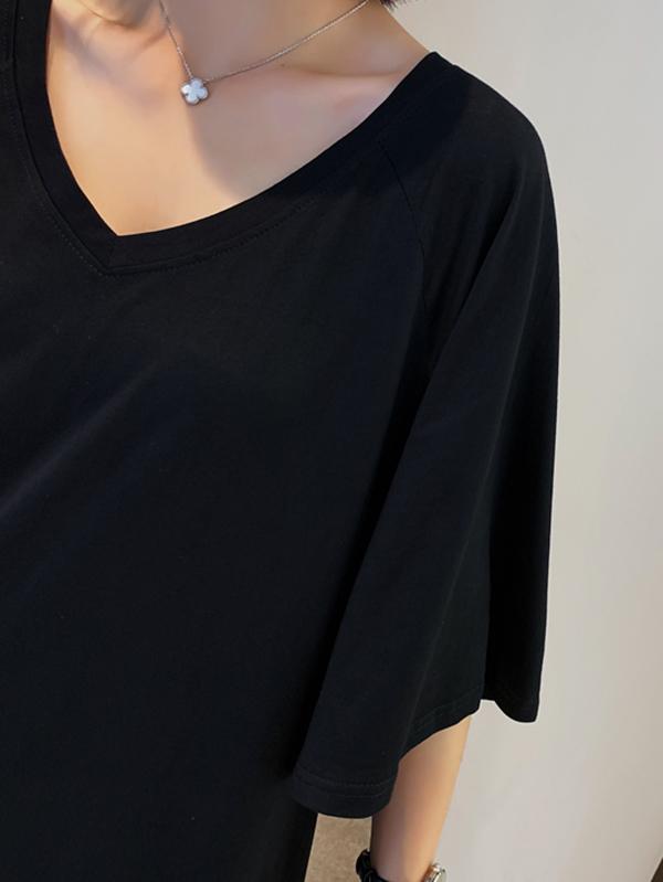 Meselling99 Original Letter Printed Split-Side Dress-Maxi Dress-Free Shipping at meselling99