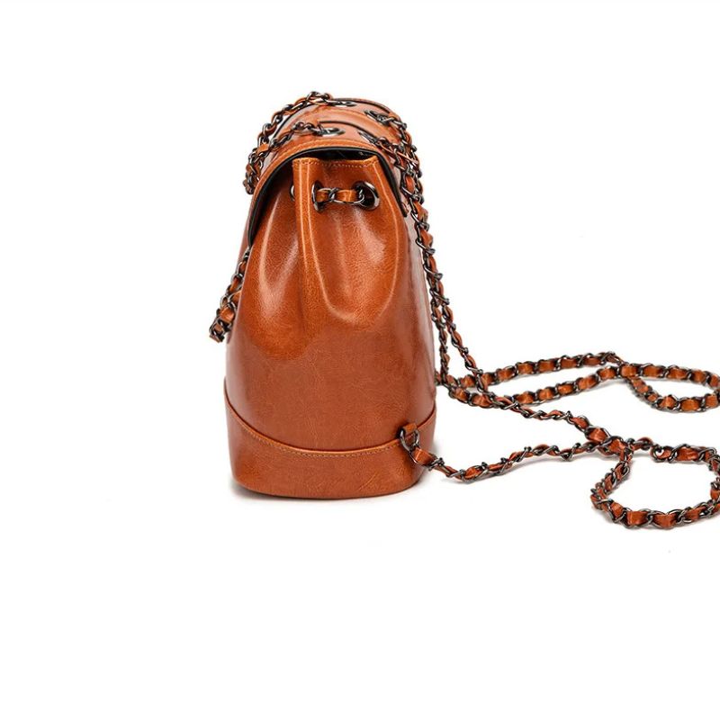 Retro Chain Shoulder Crossbody Backpack
