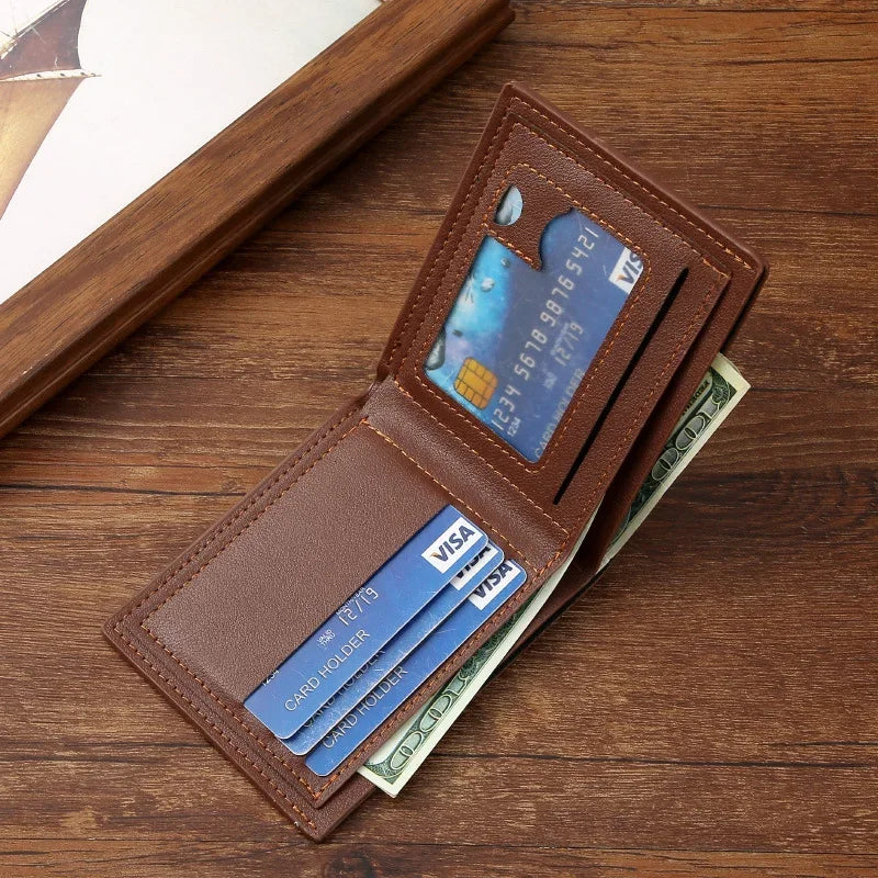 Luxury Handmade Leather Bifold Wallet - Vintage Premium Money Bag