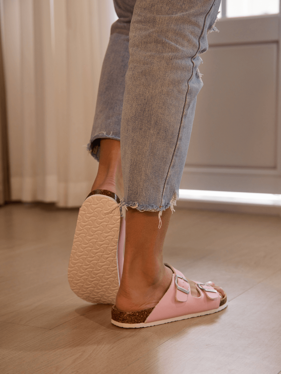 Signature Double Strap Footbed Sandal - Pink