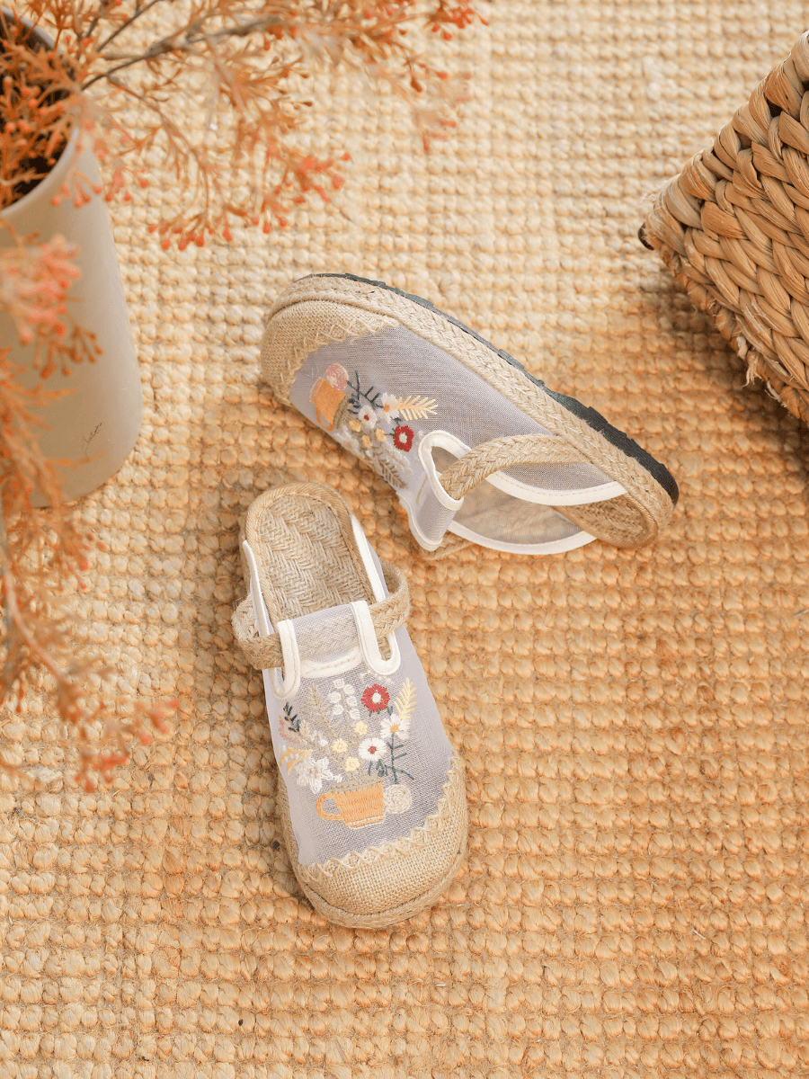 Kimora Embroidered Mesh Mules