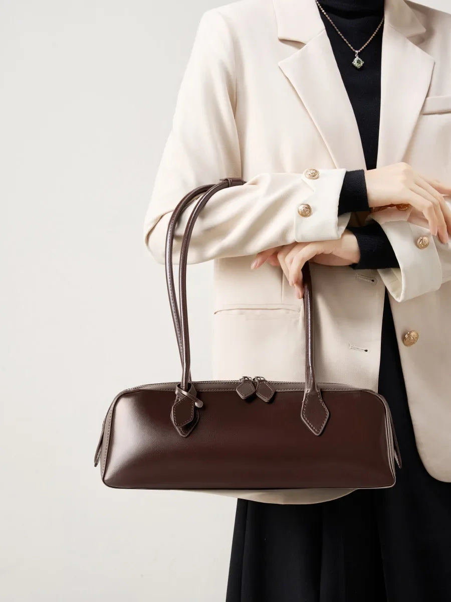 Luxury Vintage Genuine Leather Bag - Korean Design Shoulder Handbags