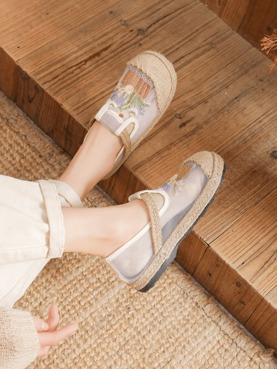Garden Gala Embroidered Mesh Loafer