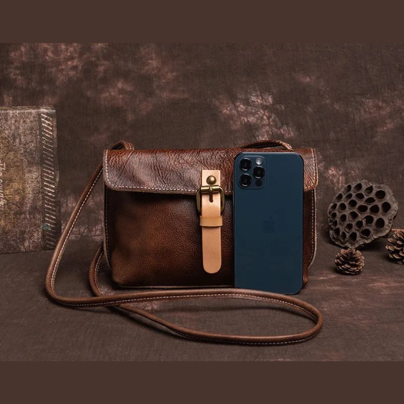 Vintage Genuine Leather Crossbody Bag for Women