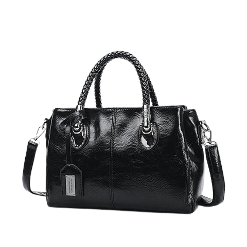 CrossBorder Trends Oil Wax Leather Messenger Bag - Vintage Women Stylish Handbag