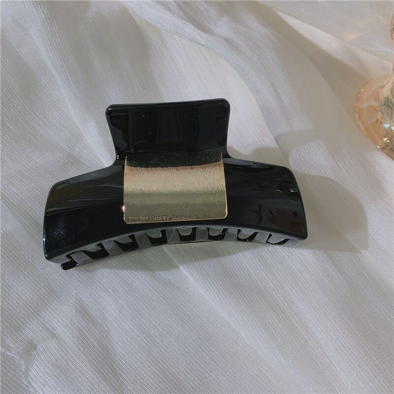 Vintage Metallic Geometric Hair Claw Clip