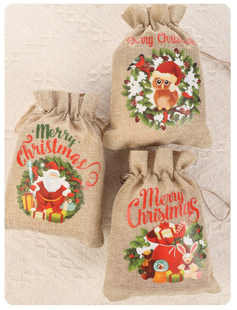 Christmas Drawstring Gift Bags