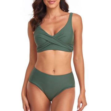 New Cross-Front Bikini Set For Women, One-Drop Shipping