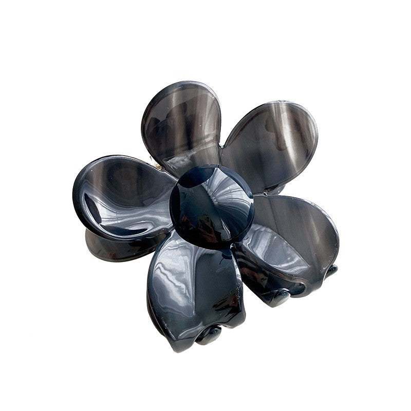 Solid Color Floral Tie-Dye Claw Clip